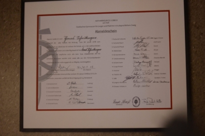 Fertiger Abmeldezettel