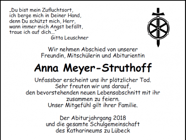 Wir trauern um Anna Meyer-Struthoff