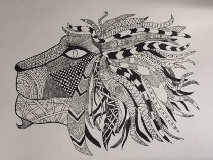 Oliver Strothmann, Finelinerzeichnung, 8a