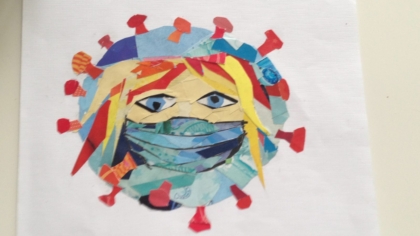 Nike Hardekopf, Collage 'Zu Hause mit Corona', 5. Klasse