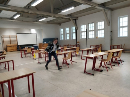 Unterricht in der Sporthalle