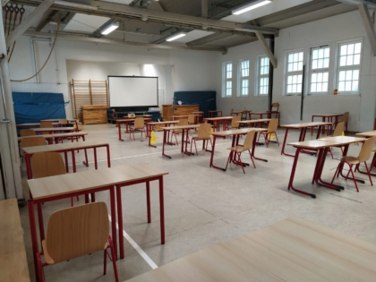 Unterricht in der Sporthalle