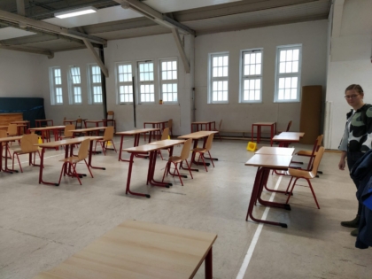 Unterricht in der Sporthalle