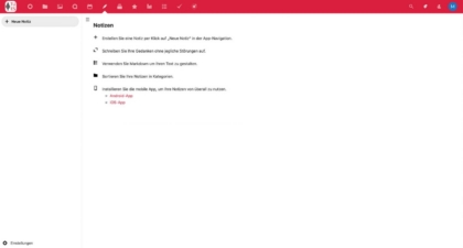Notizen Nextcloud