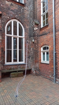 Aufbau der Sonnensegel