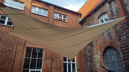 Aufbau der Sonnensegel