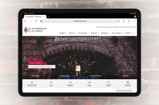 Darstellung auf dem Tablet