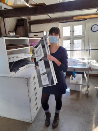 Vorbereitung der Vernissage