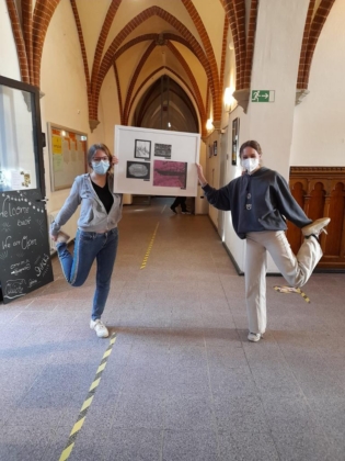 Vorbereitung der Vernissage