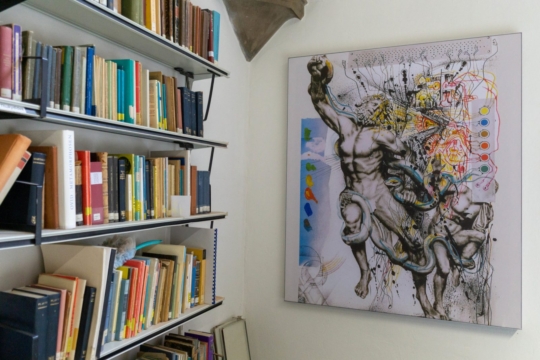 Akustikplatte mit Laokoon-Motiv