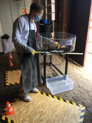 eine Bühnenbildspirale entsteht