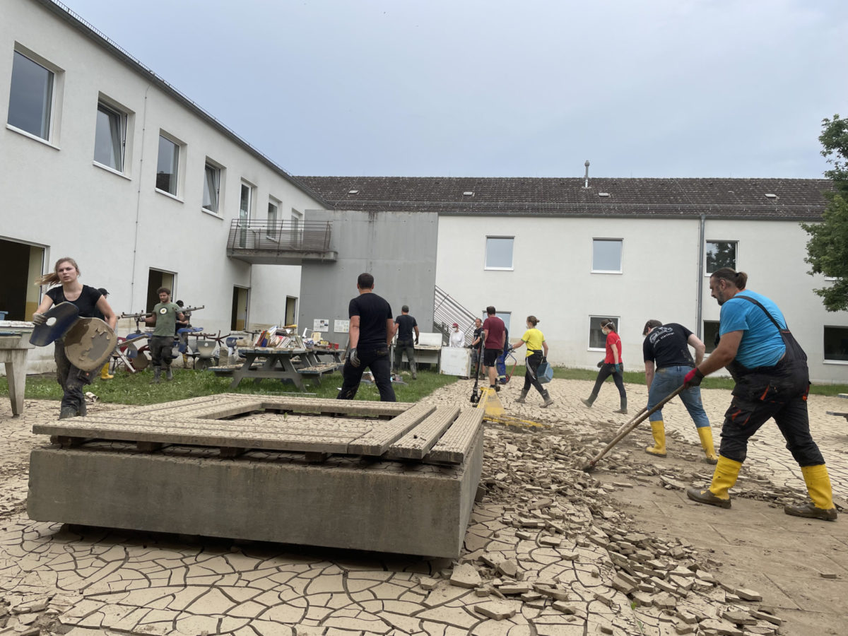 Are-Gymnasium nach der Flutkatastrophe