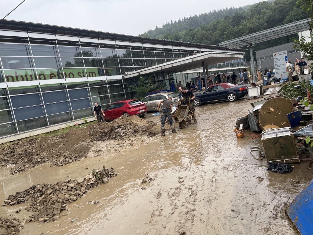 Are-Gymnasium nach der Flutkatastrophe