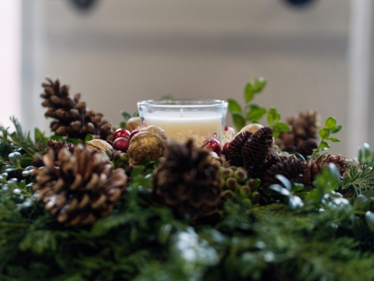 Produktion von Adventskränzen