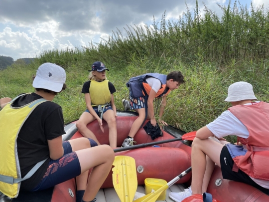 Schlauchboottour auf der Elbe - Klassenfahrt 8d Hohnstein