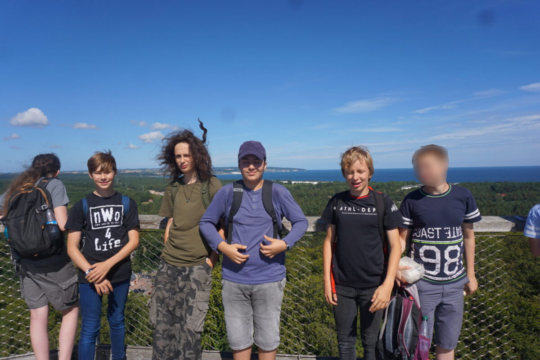 Baumwipfelpfad erfolgreich erklommen - Klassenfahrt 8b Stralsund