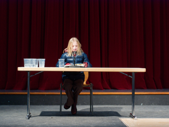 Irma Hoffmann Graff (6a) beim Vorlesewettbewerb 2022