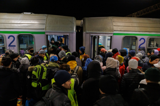 Lublin (Polen) - Ankunft von Geflüchteten 2022