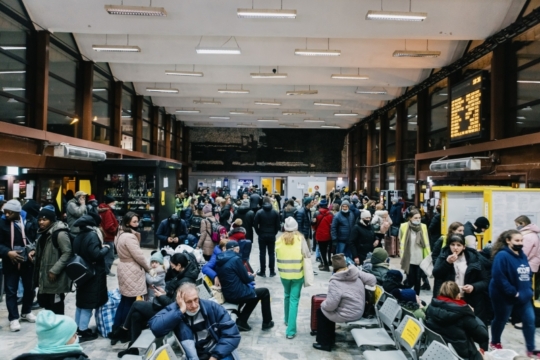 Lublin (Polen) - Ankunft von Geflüchteten 2022