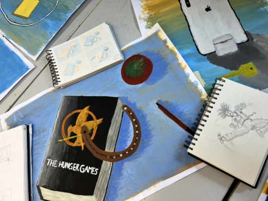 Abschlussaustellung der Kunstkurse des E-Jahrgangs 45