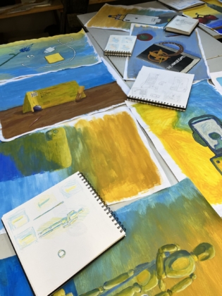 Abschlussaustellung der Kunstkurse des E-Jahrgangs 7