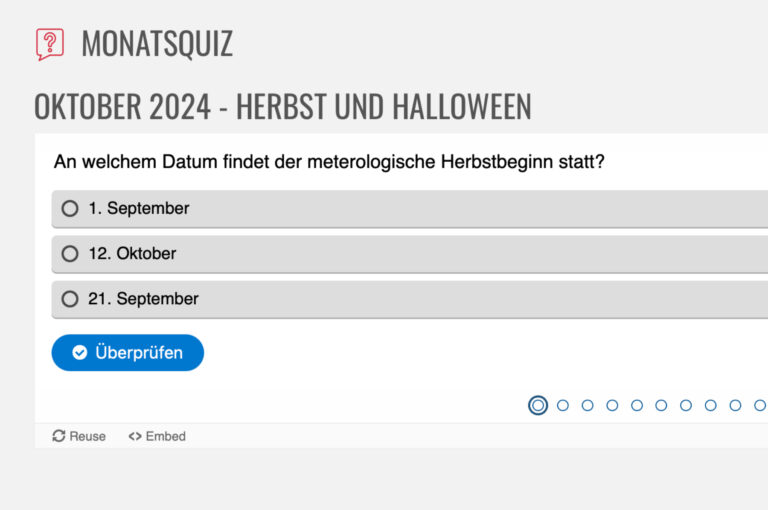 Das Halloween-Quiz ist das!