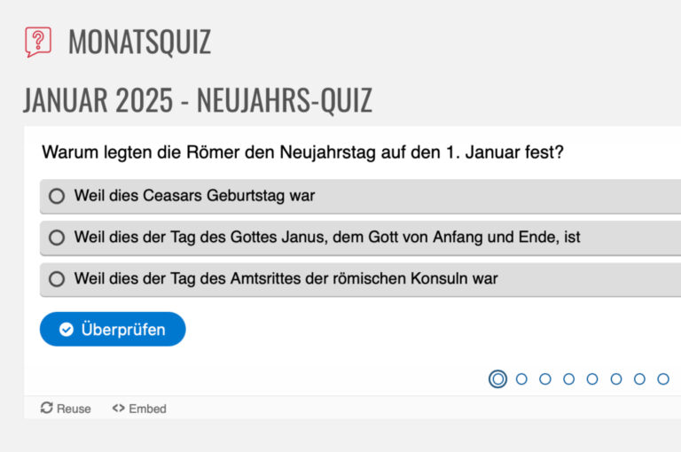 Frohes neues Jahr - 2025 kann mit neuem Quiz starten!