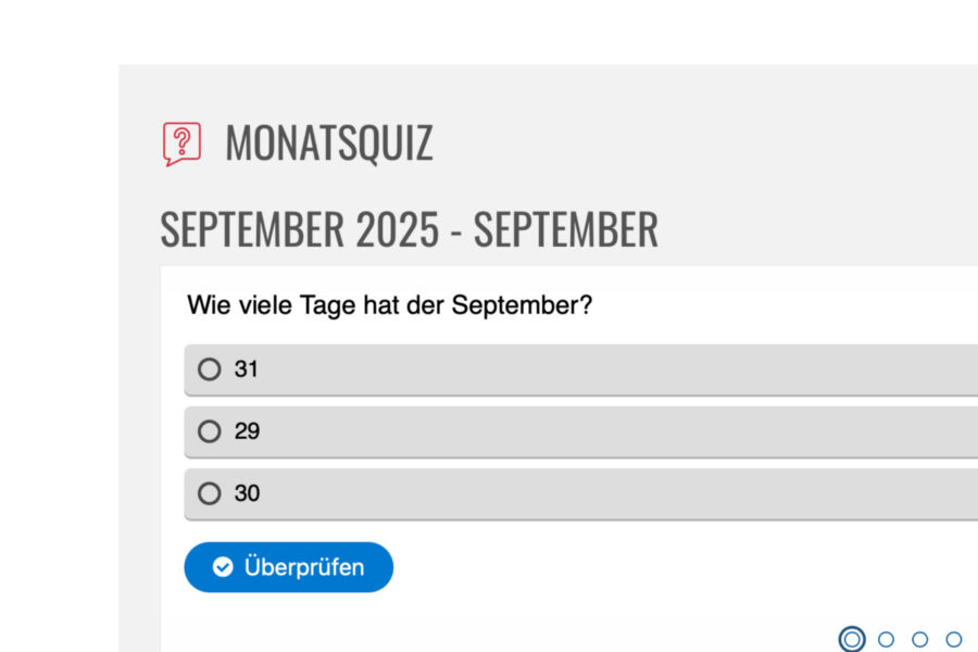 Wer kennt sich im September aus? - Neues Monatsquiz ist da!