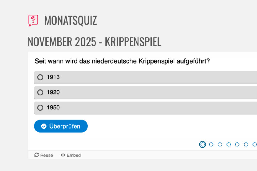 Neues Monatsquiz zum Krippenspiel