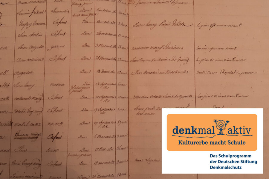 „Französische Spuren in Lübeck“ – Förderung eines Projektes des 10. Jahrgangs durch die Deutsche Stiftung Denkmalschutz