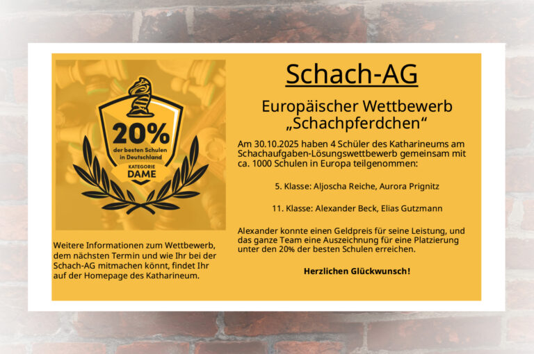 Neuigkeiten aus der Schach-AG