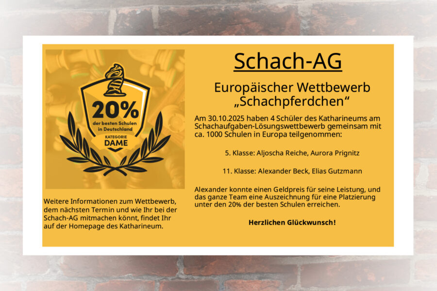 Neuigkeiten aus der Schach-AG