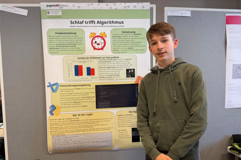Durch längeres Schlafen zum Erfolg – Lasse Schützkowski gewinnt bei Jugend forscht
